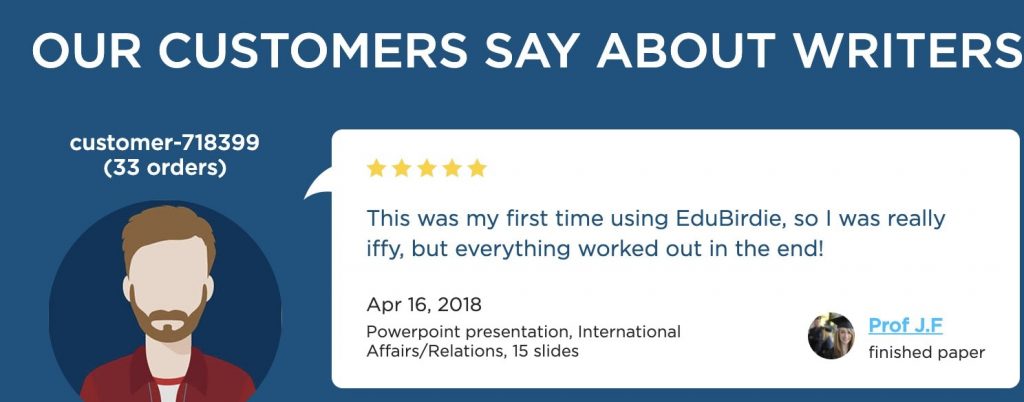 Edubirdie Customers Say